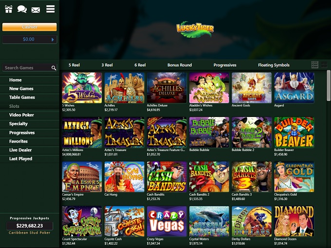 Lucky tiger casino games