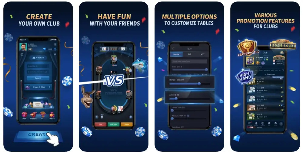 X-poker app features