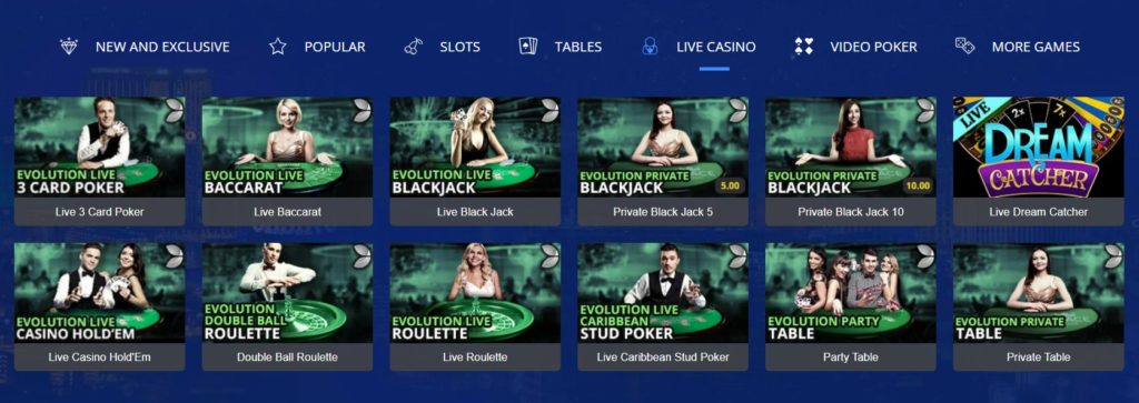 AllSlots Casino live games