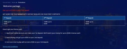 AllSlots casino welcome package