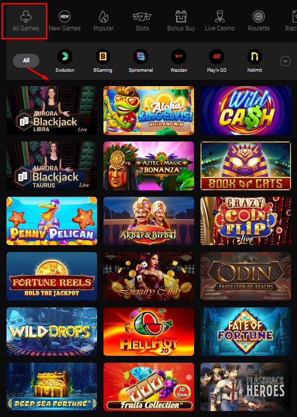 Betchan Casino Game Icons