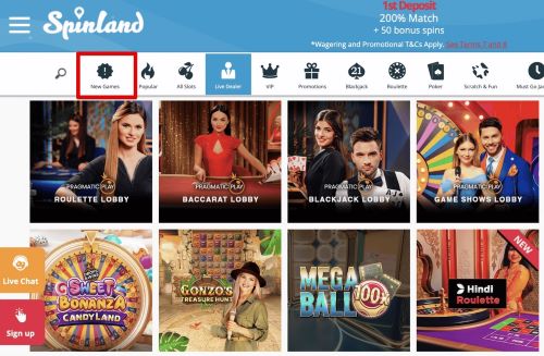 Spinland casino games