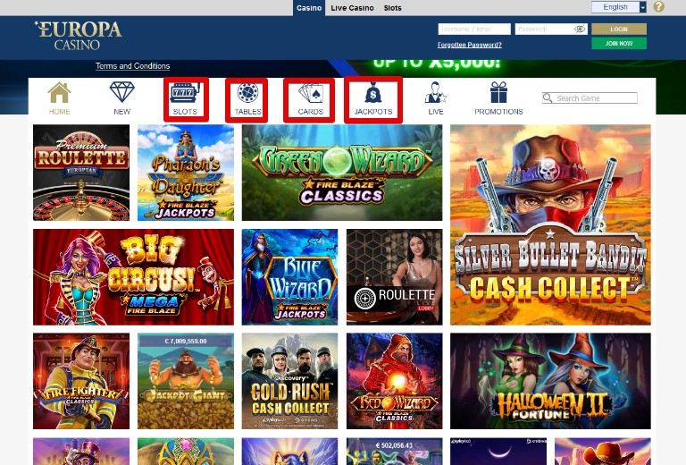 europa casino popularity