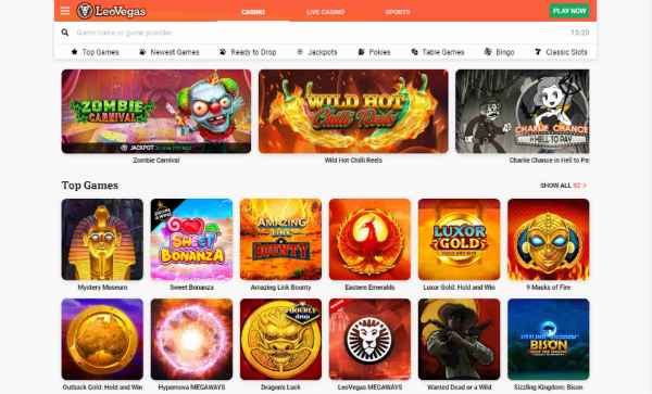 Leovegas casino list of games