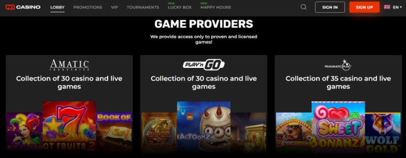 N1 casino game providers