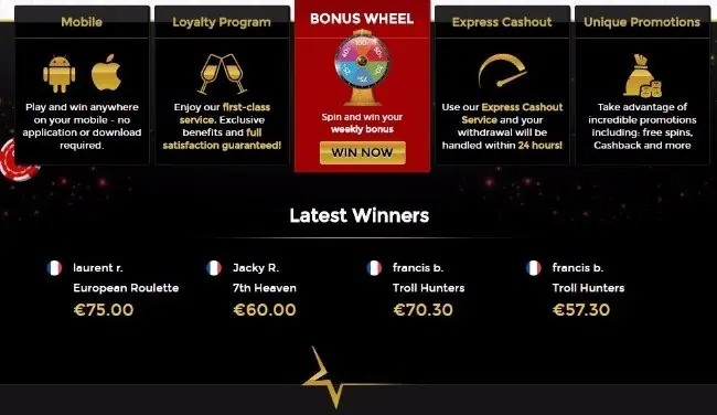 unique casino bonuses and perks