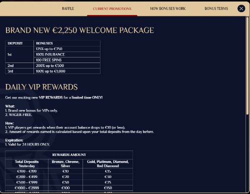 VegasPlus current promotions