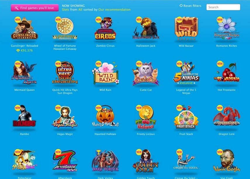 Vera John Casino games