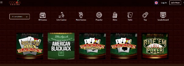 cocoa casino table games