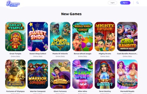 dreams casino games