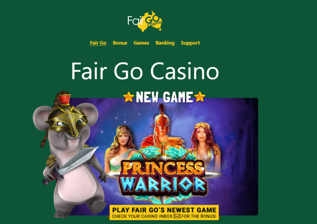 fair go casino website homepage screenshot