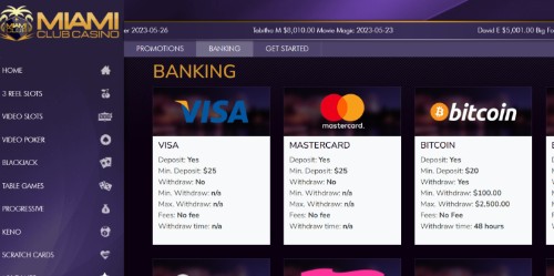 miami club casino payment