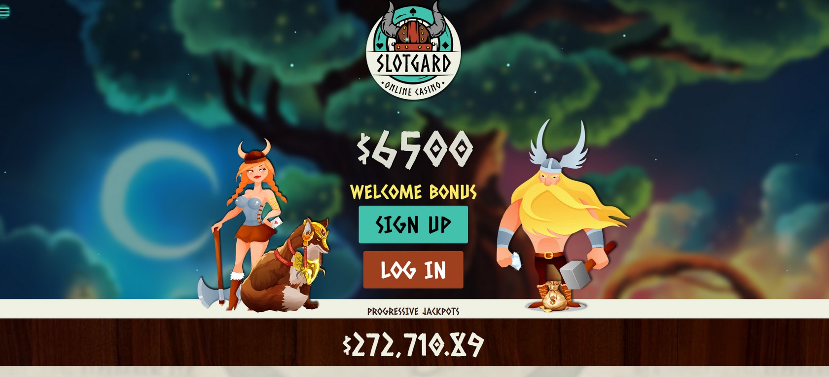 slotgard casino website homepage screenshot