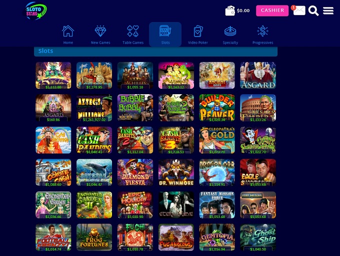 sloto stars casino games