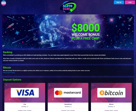 sloto stars casino payment