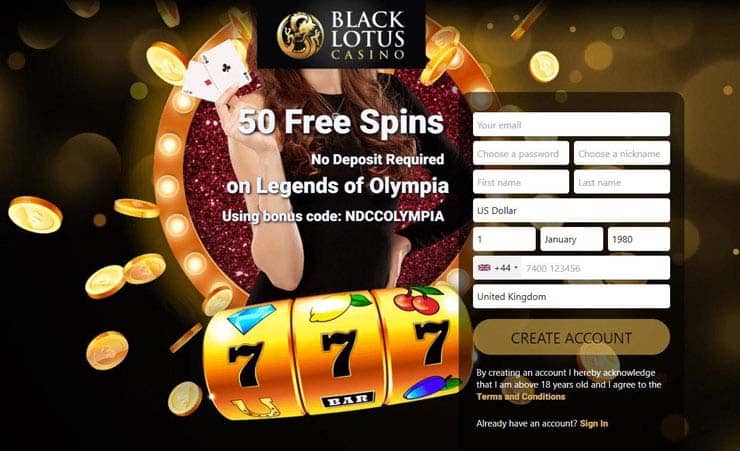 black lotus free spins