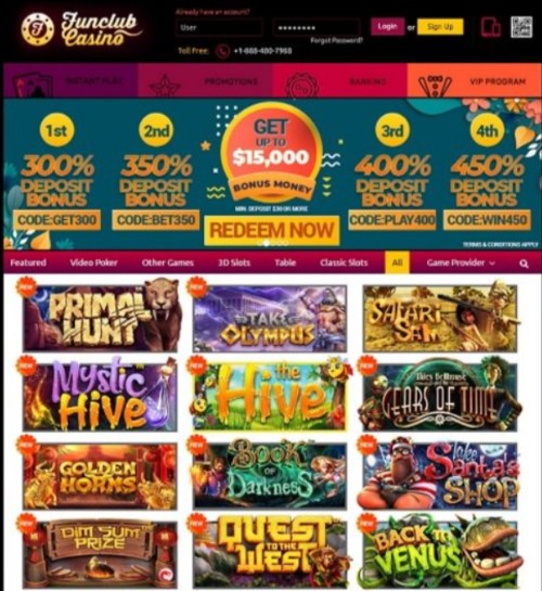 funclub casino games