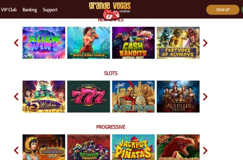 grande vegas casino games