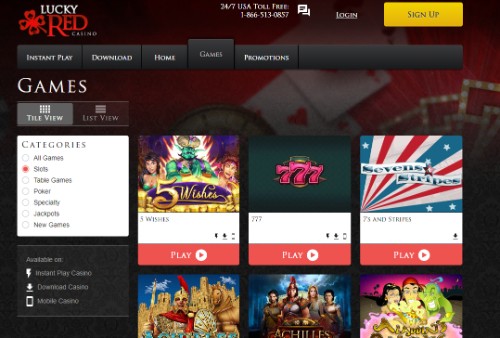 lucky red casino games