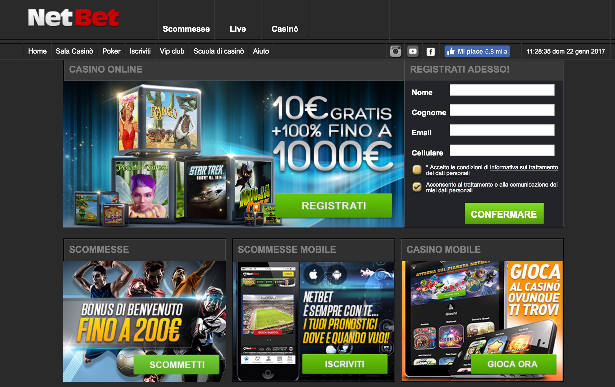 NetBet è un Casino Online Conosciuto