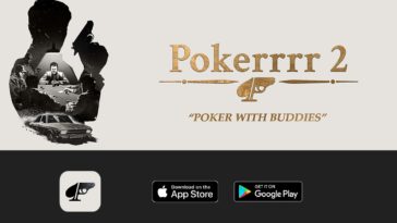 Pokerrrr 2 front web page introducing the new app